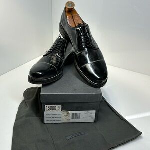 John Varvatos Patrick collection men’s derby metallic black patent lace up